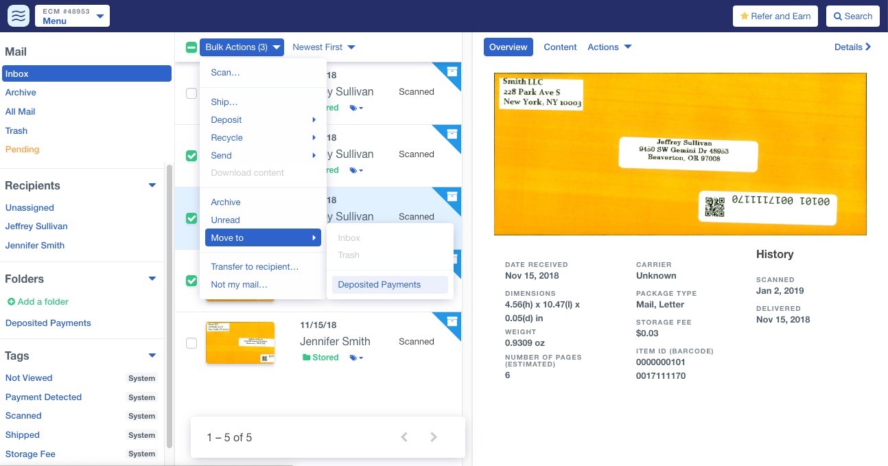 Creating and Managing Folders Earth Class Mail